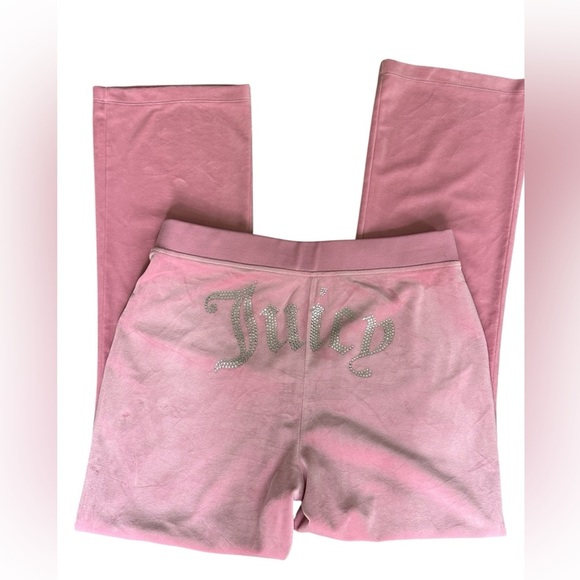 COUTURE STORE Luxury Set Juicy Couture OG Bling Velour Tracksuit Sz L A286 - Picture 5 of 10